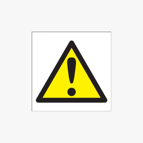 Caution (Symbols) Self Adhesive Plastic Signs 125 mm x 125 mm