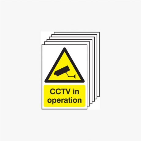 Cctv In Operation A3 Multipack 6 Plastic Signs