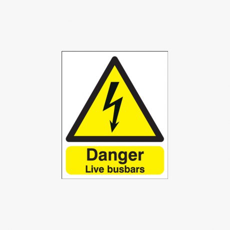 300x250mm Danger Live Busbars Self Adhesive Plastic Signs