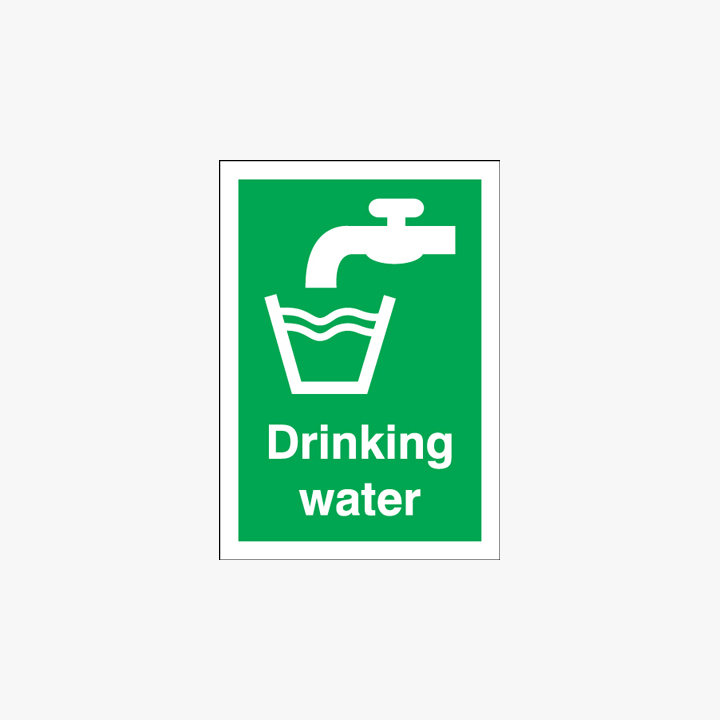 Drinking Water Signs Plastic A4 Safety Sign UK