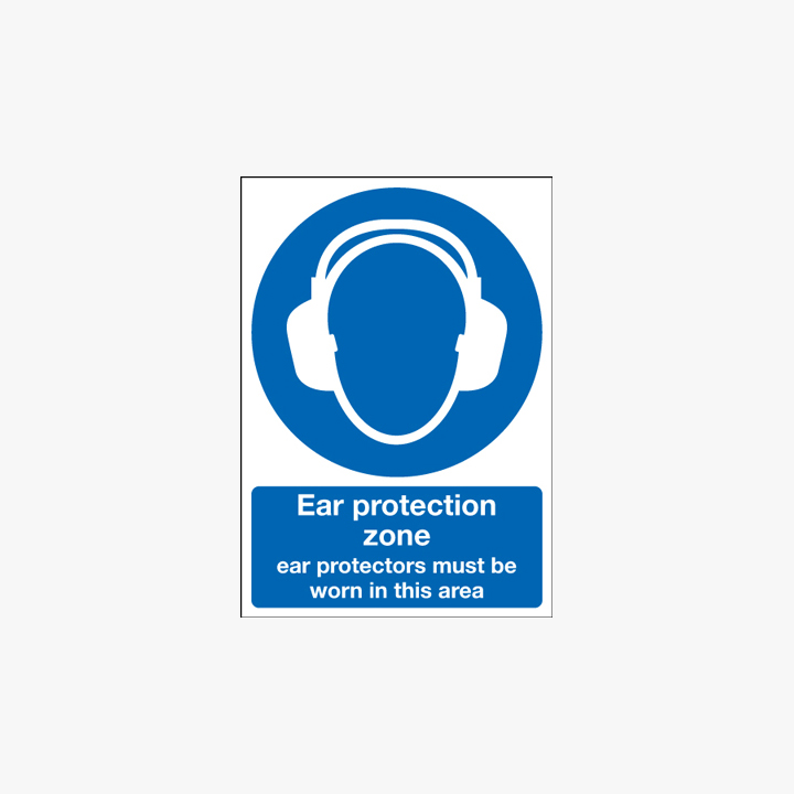 Hearing protection safety signs