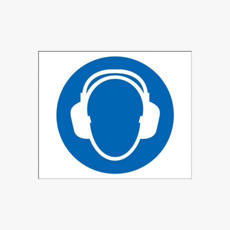 Ear Protectors (Symbols) Self Adhesive Plastic 350x250mm Signs