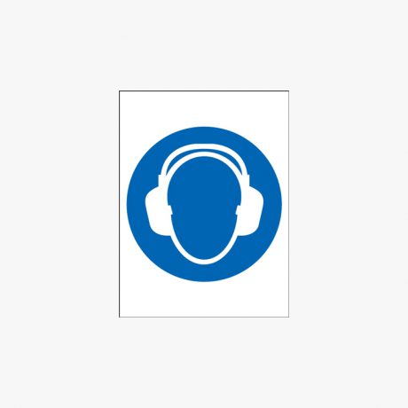 Ear Protectors (Symbols) Self Adhesive Plastic 300x450mm Signs