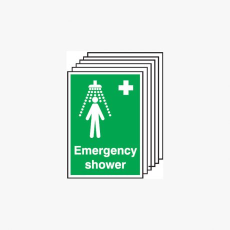 Emergency Shower Multipack 6 Plastic A3 Signs