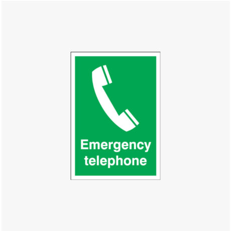 Emergency Telephone Plastic Signs A1