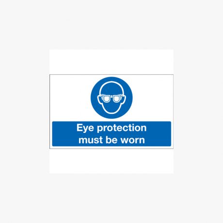 Night Glow Luminescent Eye Protection Must Be Worn Plastic Signs 250 mm x 100 mm