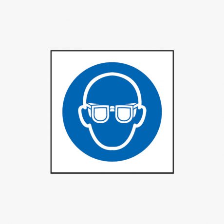Eye Protection Symbol Self Adhesive 150x150mm Signs