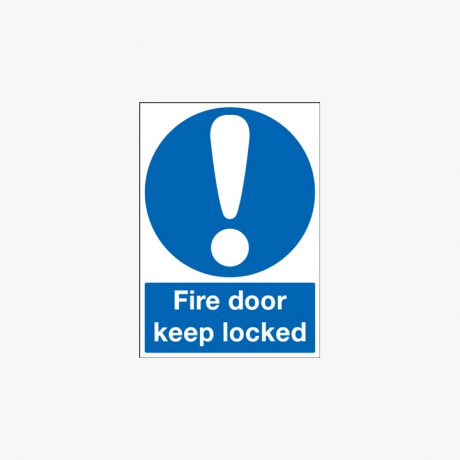Fire Door Keep Locked Self Adhesive Plastic A1 Signs