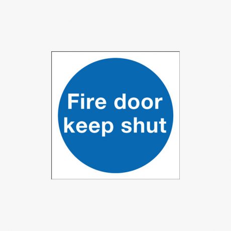 Fire Door Keep Shut (No Symbol) Self Adhesive 100x100mm Signs