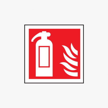 Fire Extinguisher Symbol Night Glow Plastic 150x150mm Signs