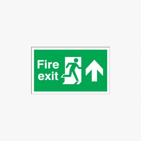 300x900mm Night Glow Luminescent Fire Exit Run Man Arrow Up Signs