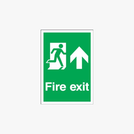 A1 Fire Exit Running Man Arrow Up Signs
