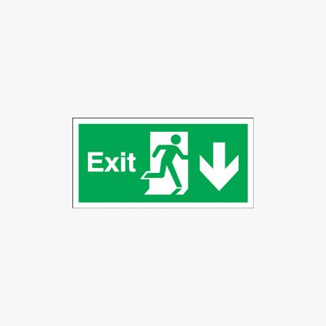 Fire Exit Running Man Down Signs