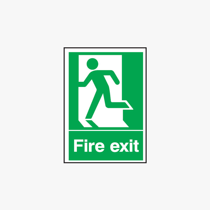 Running Man Fire Exit Signs