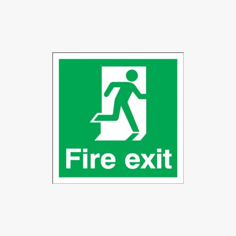 Fire Exit Running Man Right Self Adhesive 150x150mm Signs