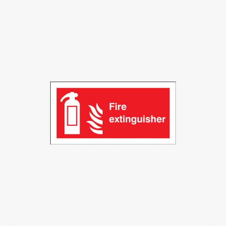 Fire Extinguisher Symbol Night Glow Plastic 100x200mm Signs