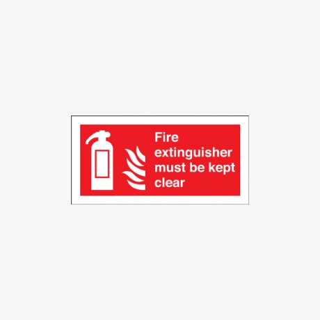 Fire Extinguisher Symbol & Flame Self Adhesive 100x200mm Signs