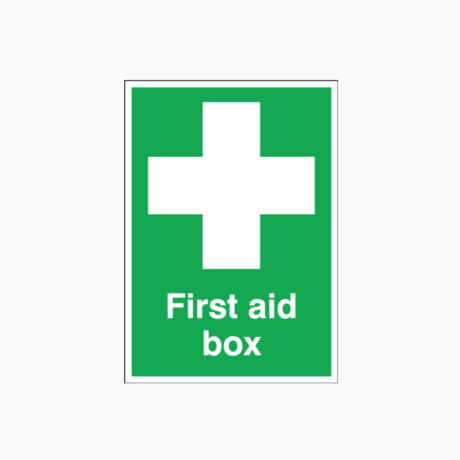 First Aid Box Plastic Signs 50 x 70 mm