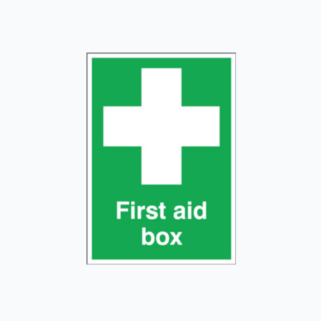 First Aid Box Self Adhesive Plastic Signs 50 x 70mm