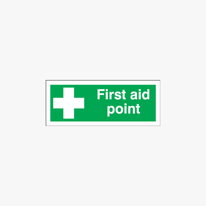 First Aid Point Plastic 100x250mm Signs Safety Sign UK