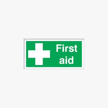 150x300mm First Aid Self Adhesive Plastic Signs