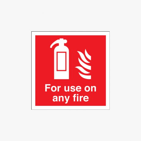 For Use On Any Fire Self Adhesive Plastic 200x200mm Signs