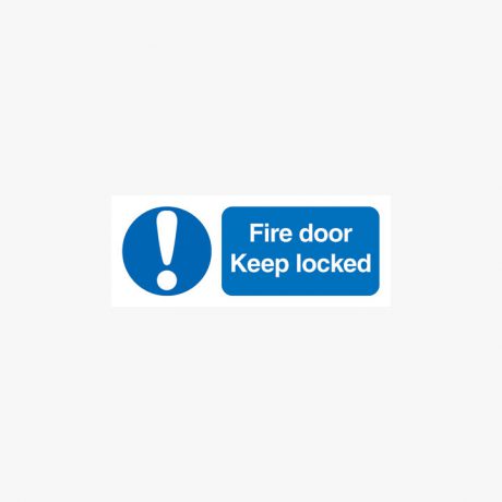 Night Glow Luminescent Fire Door Keep Locked Plastic Signs 250 mm x 100 mm