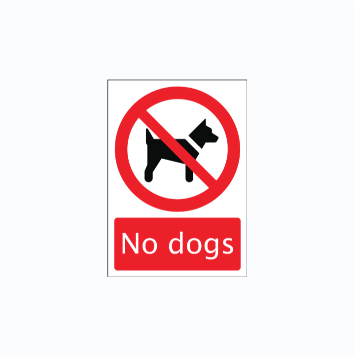 No Dogs Signs SAP A3