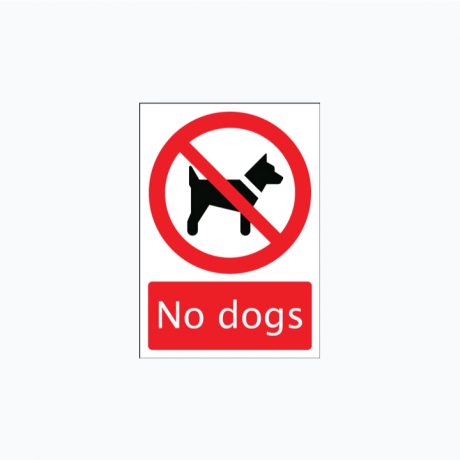 No Dogs Signs Plastic A3