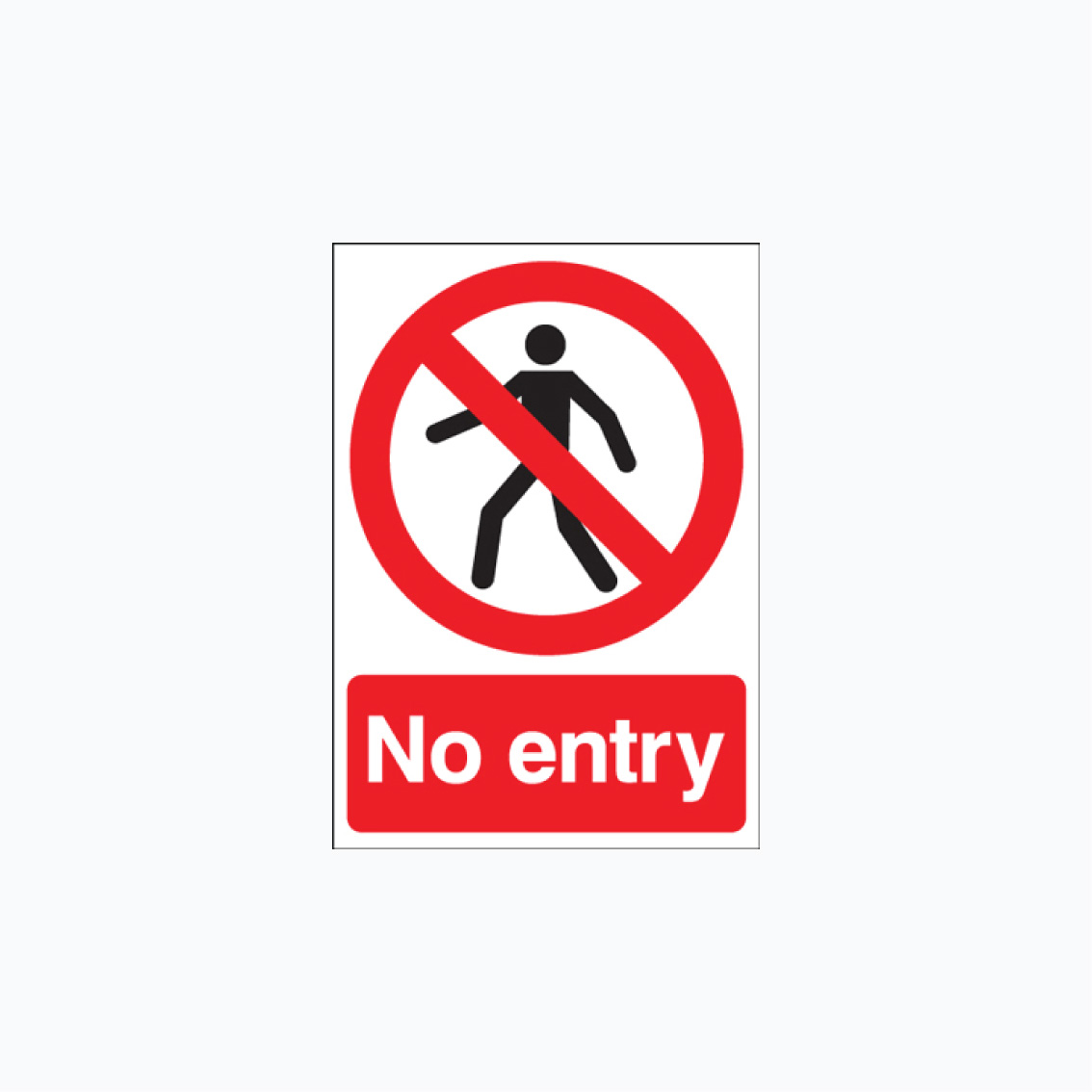 No Entry SA Signs 300 x 400 mm - Safety Sign UK