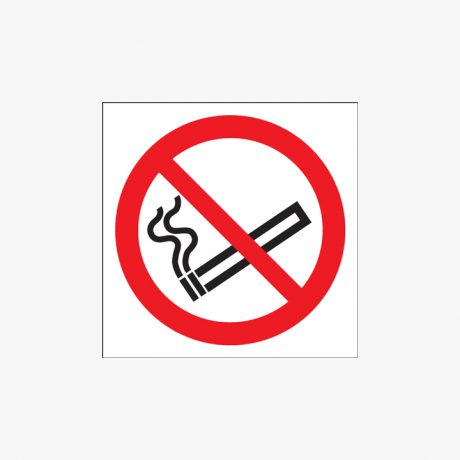 No Smoking Symbol Plastic Plastic Signs 100 mm Dia