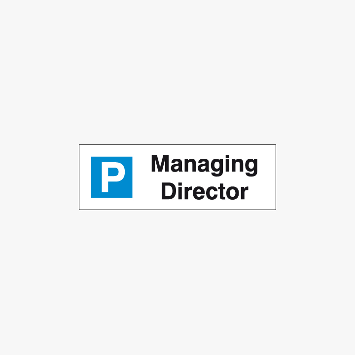 Plastic 200x600mm Managing Director Signs