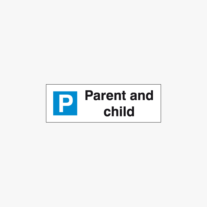 Plastic 200x600mm Parent And Child Signs