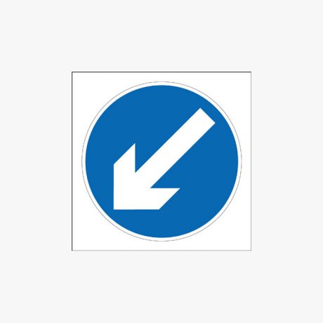 Plastic 450x450mm Diagonal Arrow Traffic Sign Signs