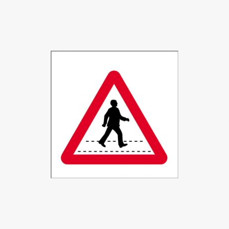 Plastic 450x450mm Pedestrian Crossing Traffic Sign Signs