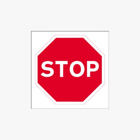 Plastic 450x450mm Stop Traffic Sign Signs