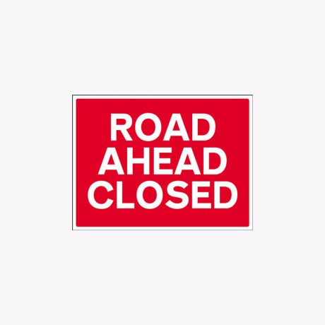 Plastic 450x600mm Road Ahead Closed Traffic Sign Signs