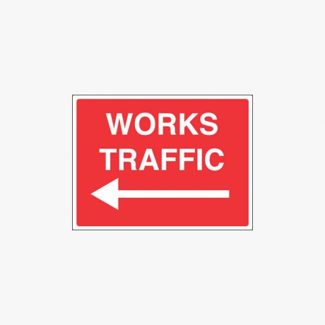 Plastic 450x600mm Works Traffic (Arrow Left) Signs