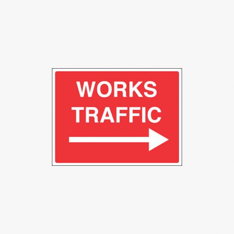 Plastic 450x600mm Works Traffic (Arrow Right) Signs
