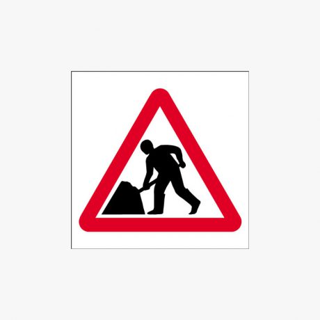 Plastic 600x600mm Men Working Traffic Sign Signs