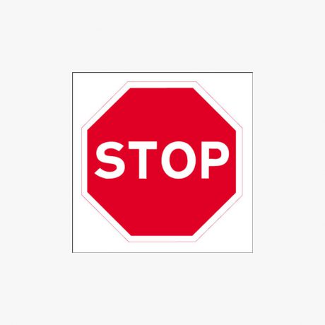 Plastic 600x600mm Stop Traffic Sign Signs