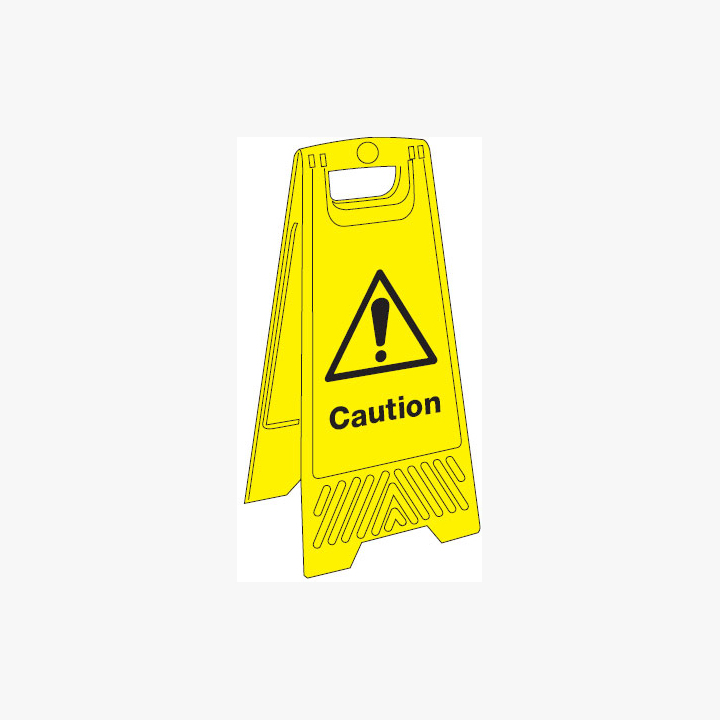 Plastic 680x300mm Caution Signs