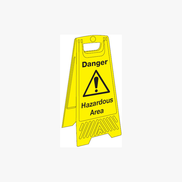 Plastic 680x300mm Danger Hazardous Area Signs