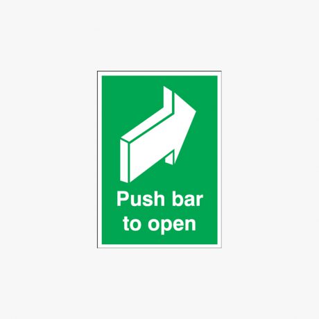 Push Bar To Open Self Adhesive Plastic A1 Signs