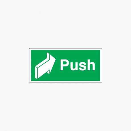 Push Self Adhesive 50x100mm Signs