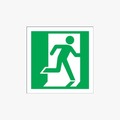 Exit Running Man Right Self Adhesive 150mm x150mm Signs