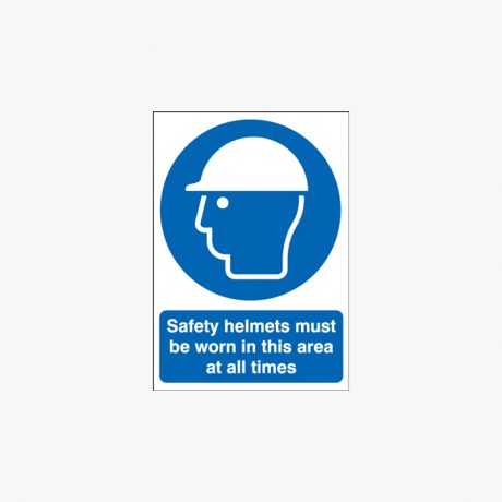 Safety Helmets Must Be Worn In This Area Plastic 600x800mm Signs