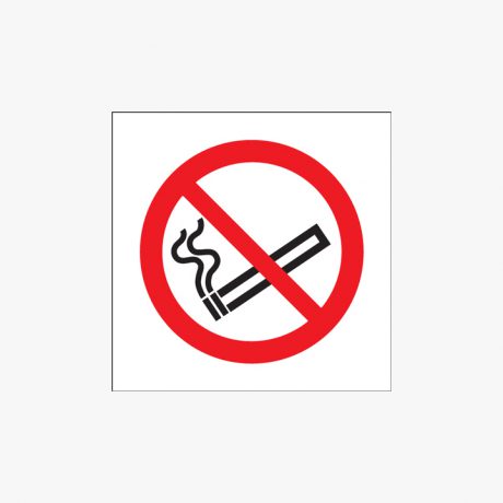 Self Adhesive Plastic 200x200mm No Smoking (Symbol) Signs