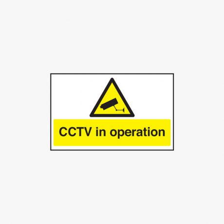 Self Adhesive Plastic 450x600mm Cctv In Operation Signs