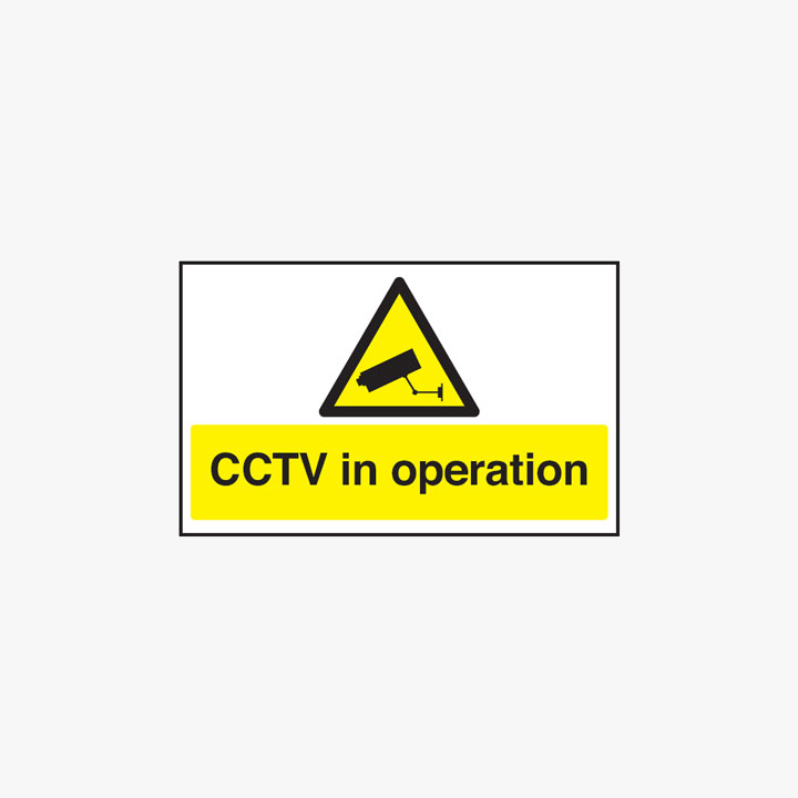 Self Adhesive Plastic 450x600mm Cctv In Operation Signs